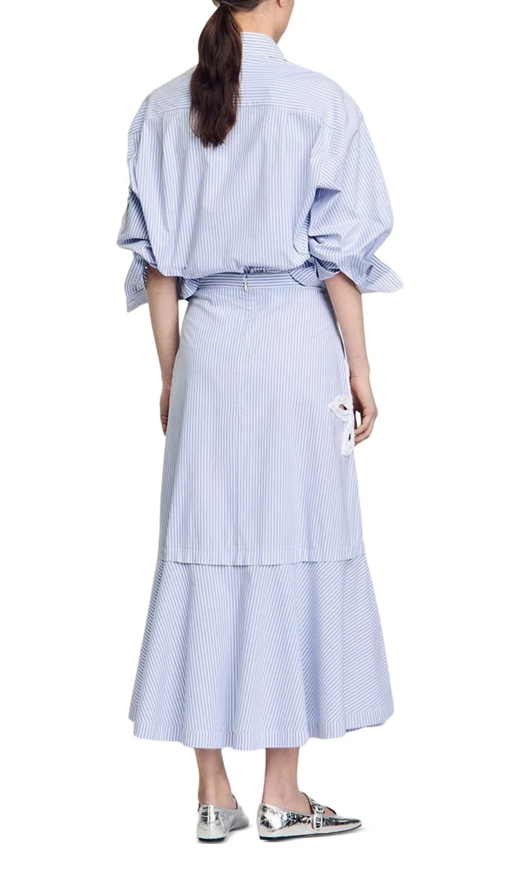 Embellished Cutout Maxi Skirt