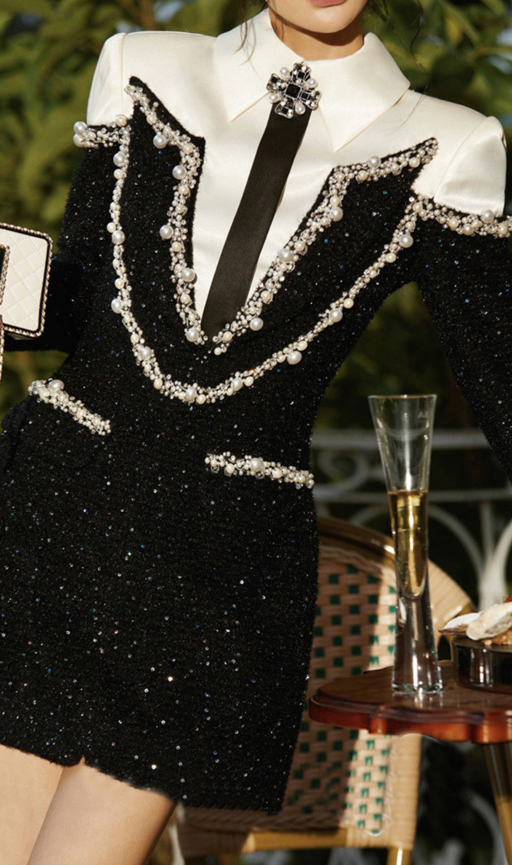 Ata Pearl Sequins Dress