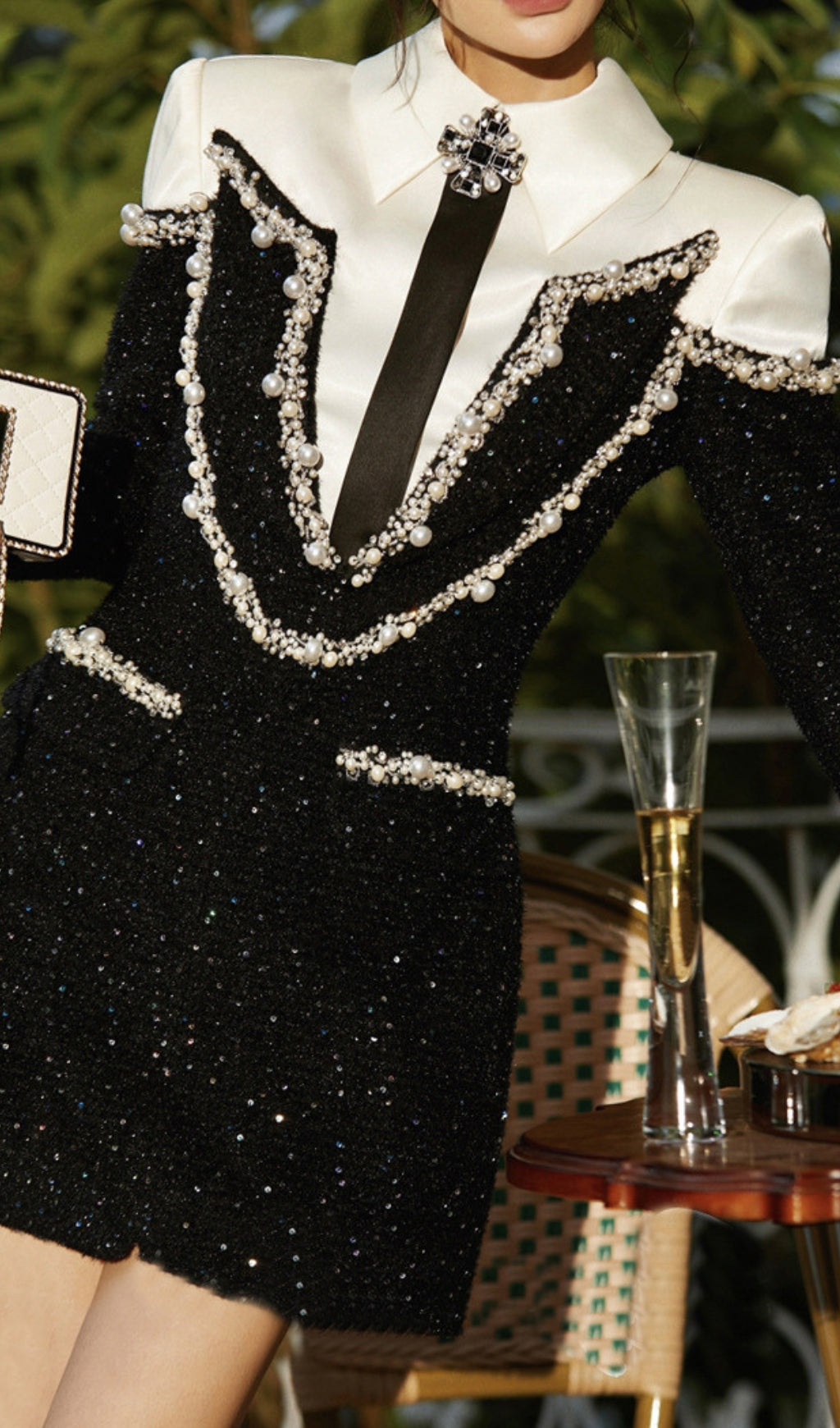 Ata Pearl Sequins Dress