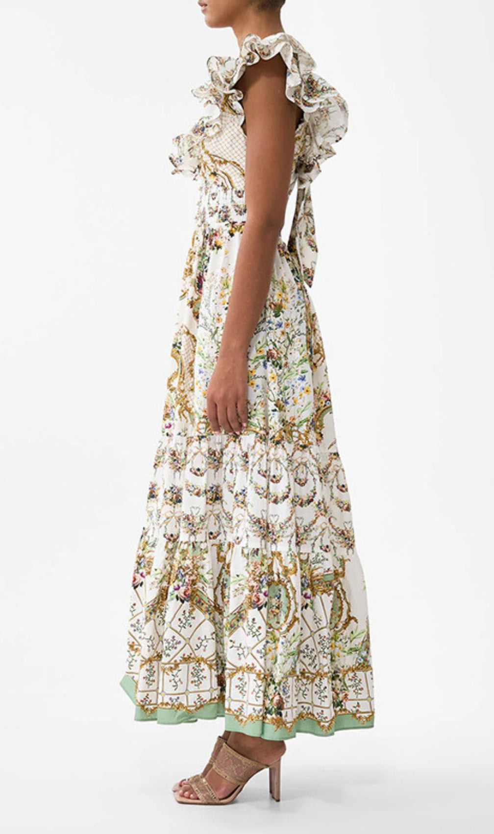 Harding V-Neck Printed Maxi Dress