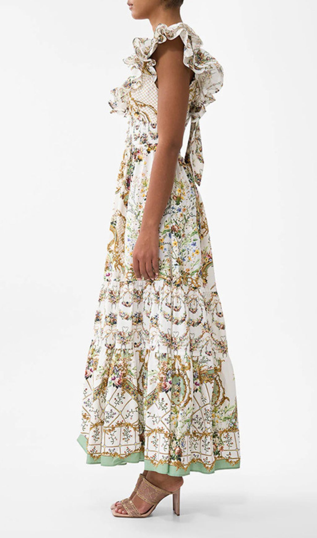 Harding V-Neck Printed Maxi Dress
