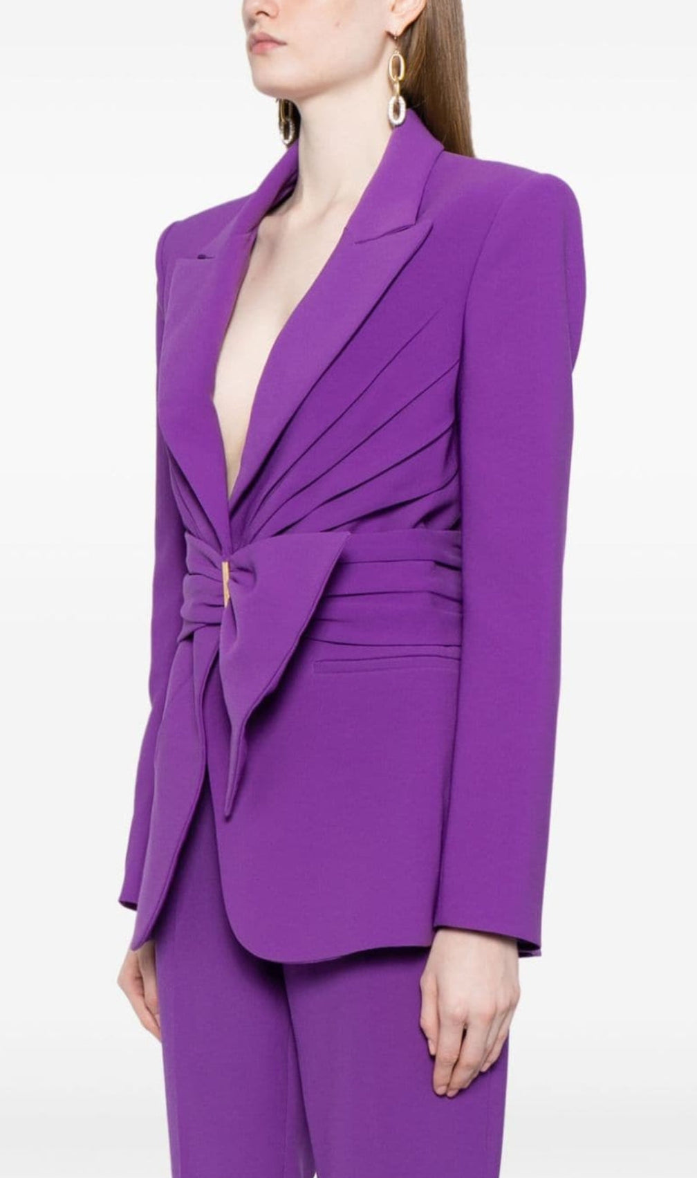 Alwilda Purple Belted Blazer