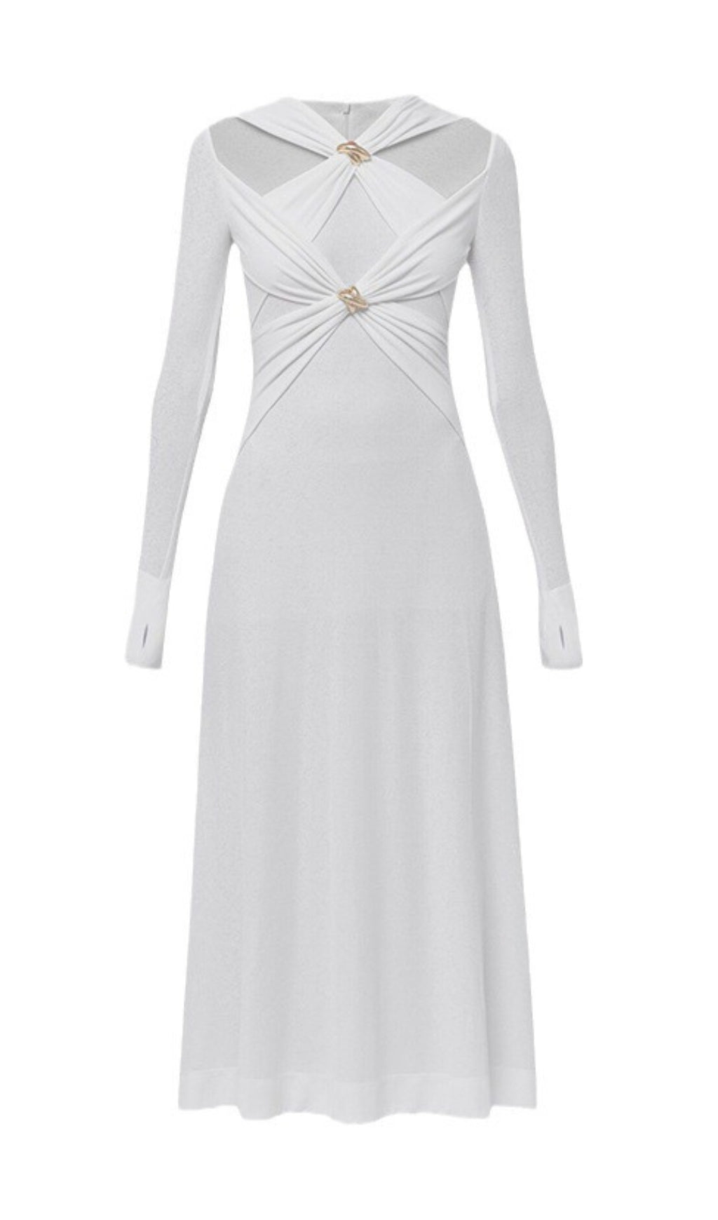 Braydon Cutout Knit Long Sleeve Midi Dress