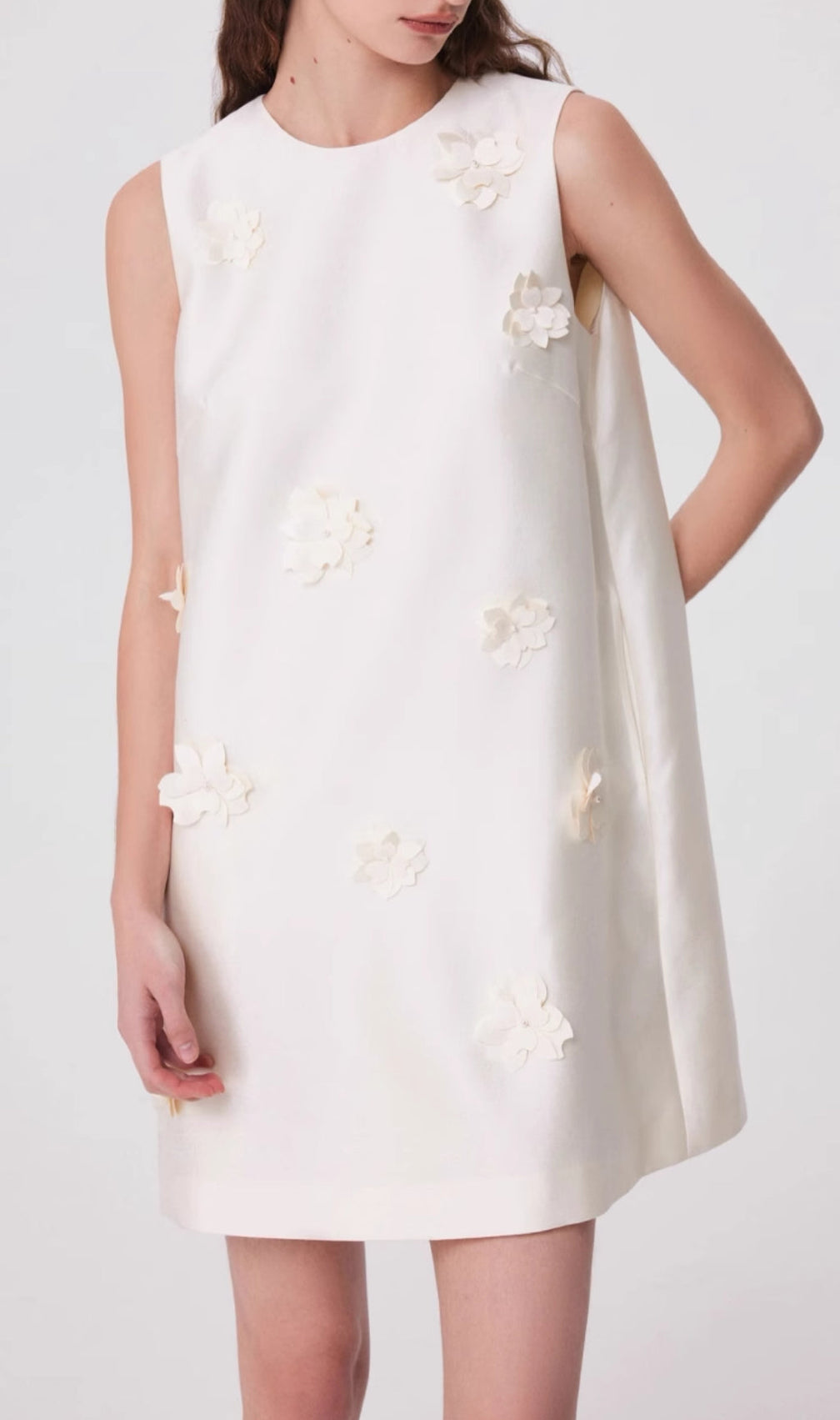 Annunciata Flower Embellished Mini Dress
