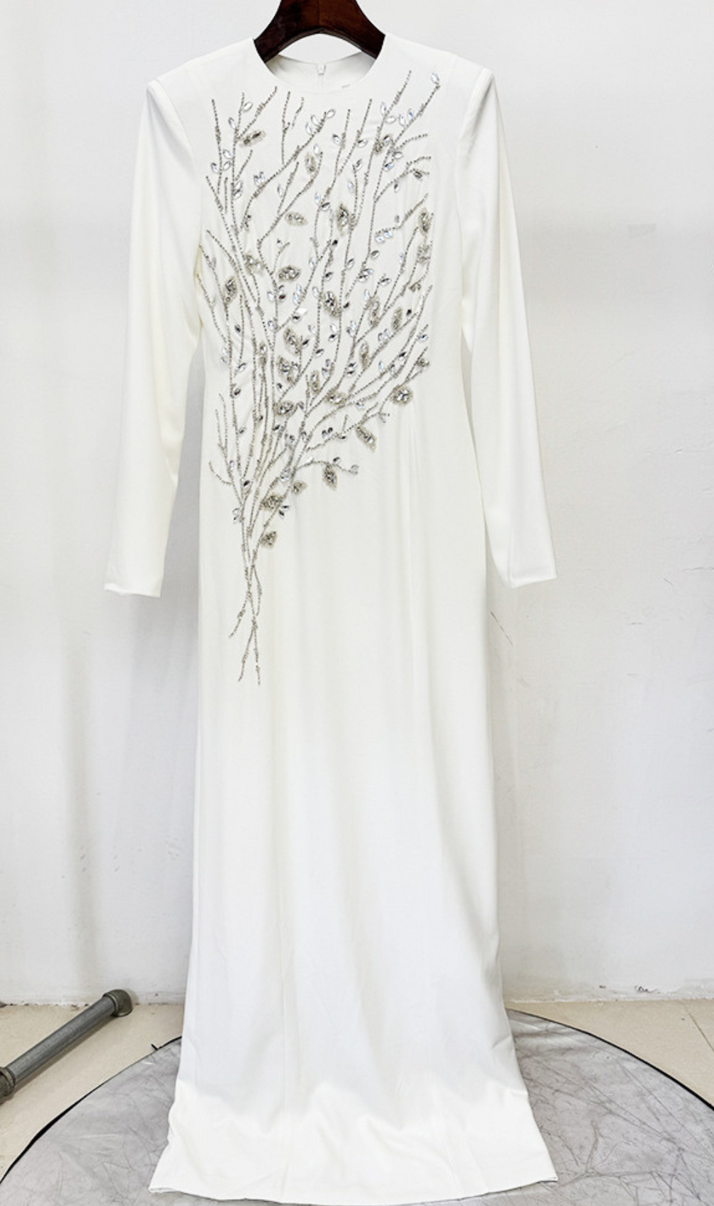 Gaiana Crystal Long Sleeve Maxi Dress