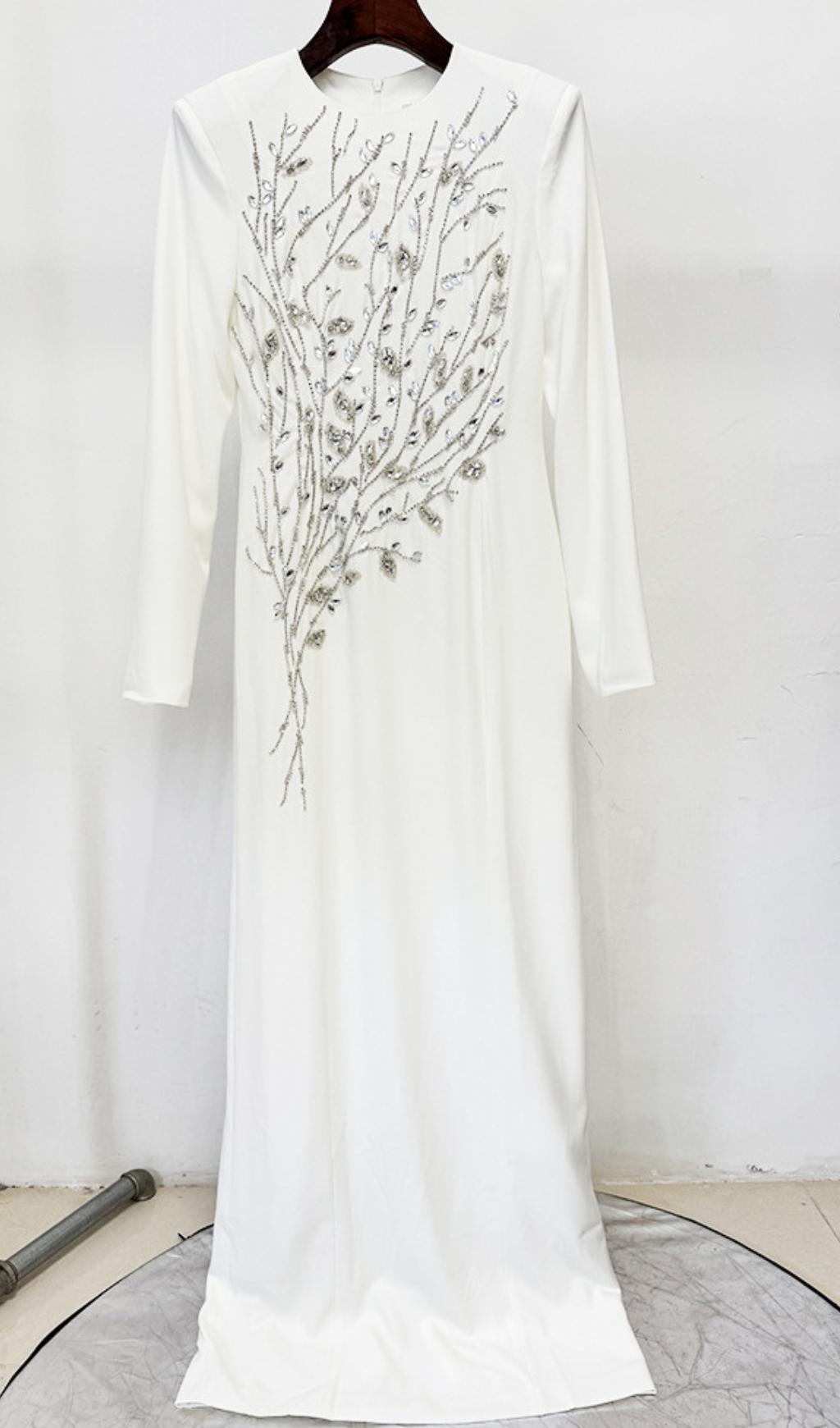 Gaiana Crystal Long Sleeve Maxi Dress