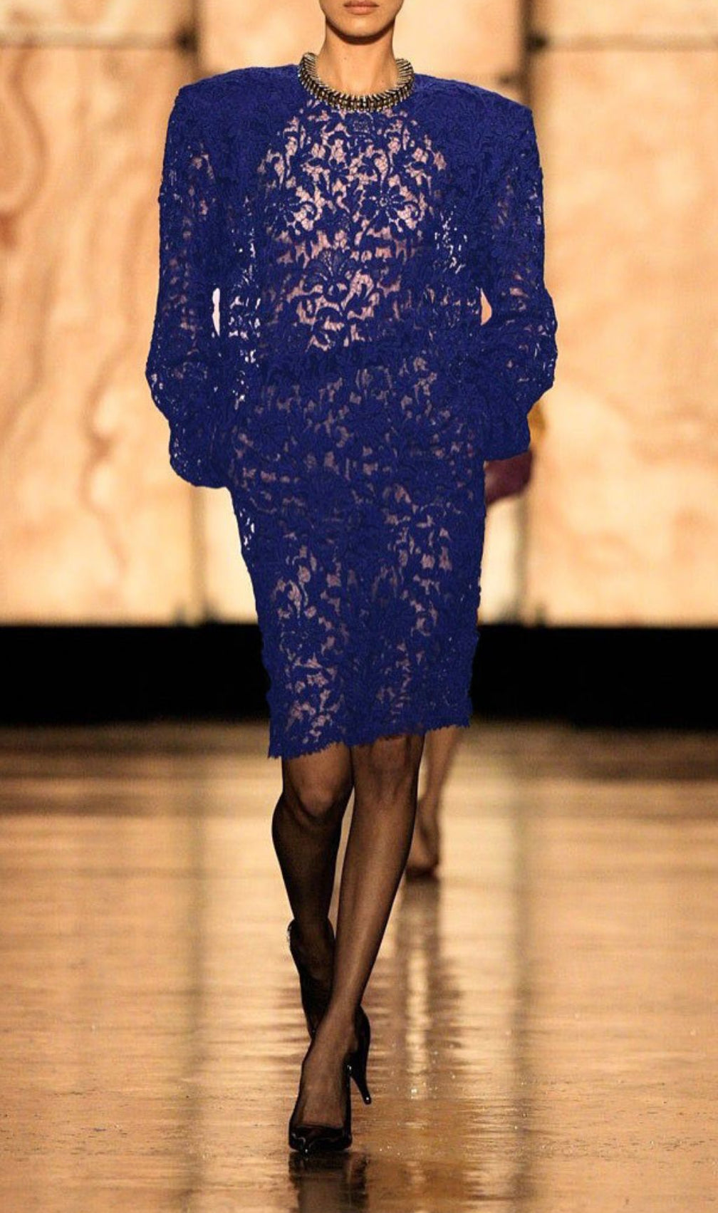 Hermia Royal Blue Lace Long Sleeve Mini Dress - Chic & Versatile for Women