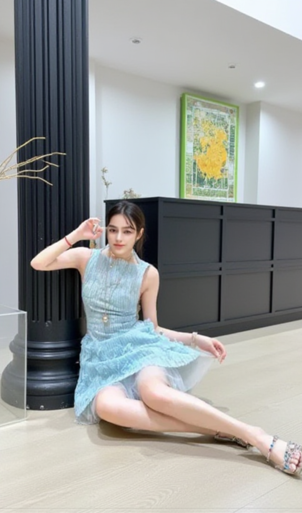 Flavia Floral Lace Mini Dress