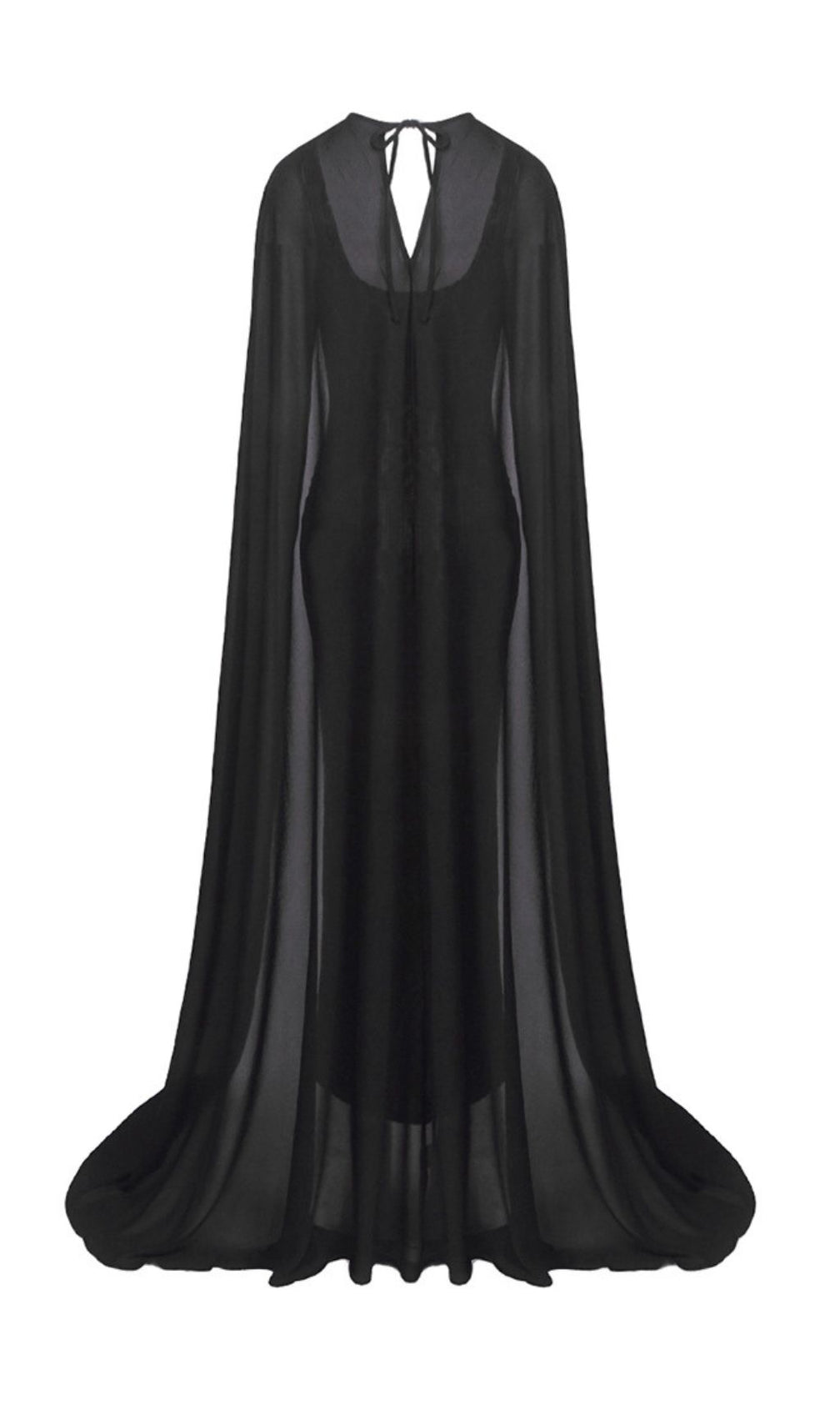 Jarrell Dazzling Leopard Sequin Maxi Gown with Dramatic Cape