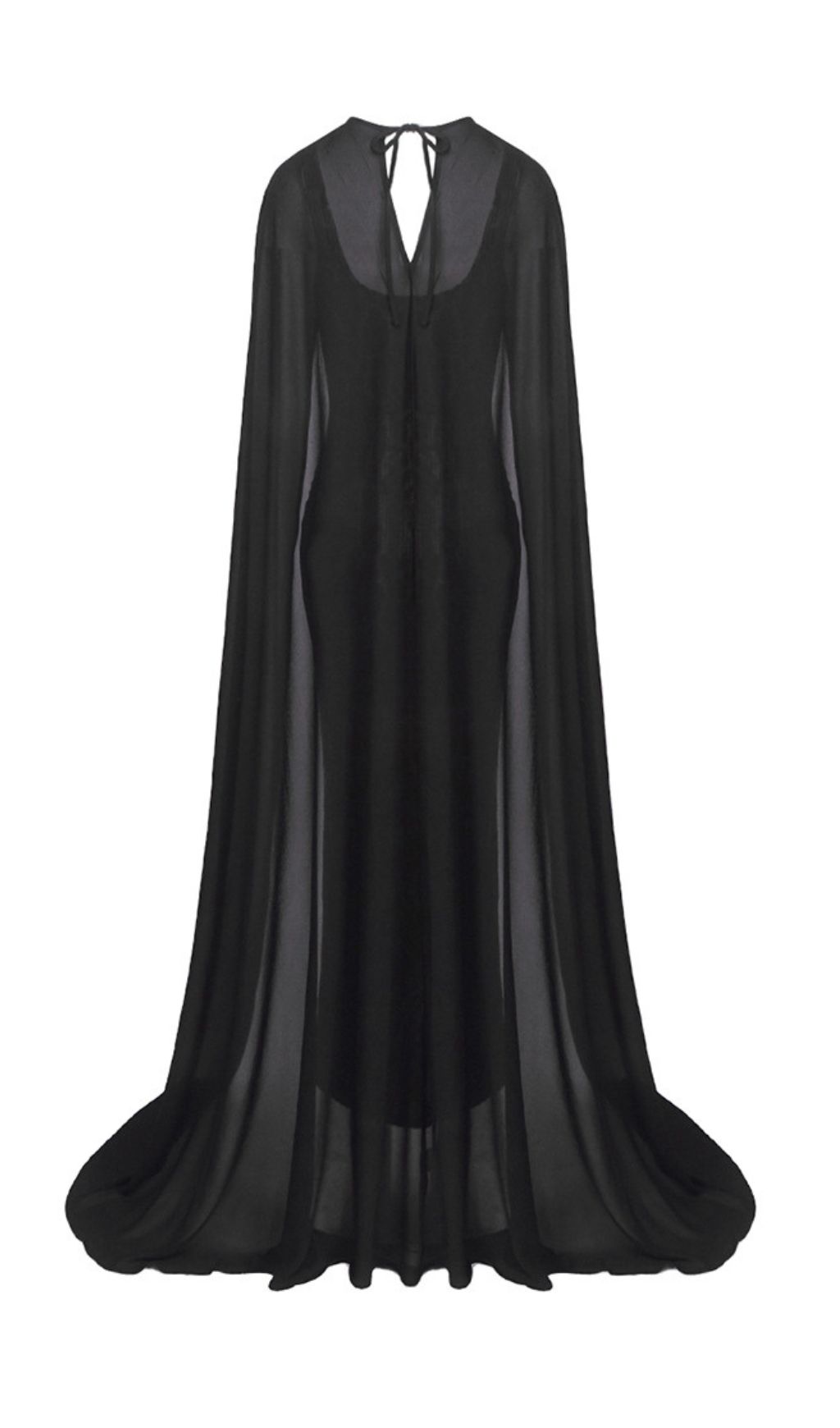 Jarrell Dazzling Leopard Sequin Maxi Gown with Dramatic Cape