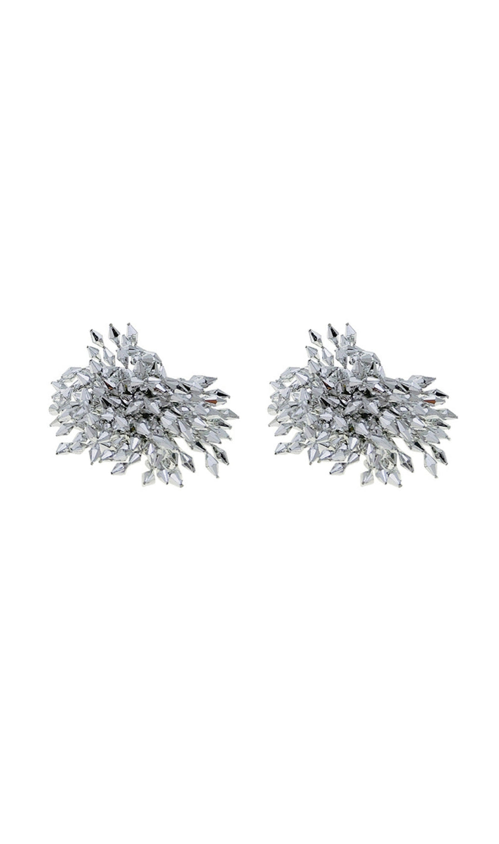 Arash Silver Flower Alloy Earrings