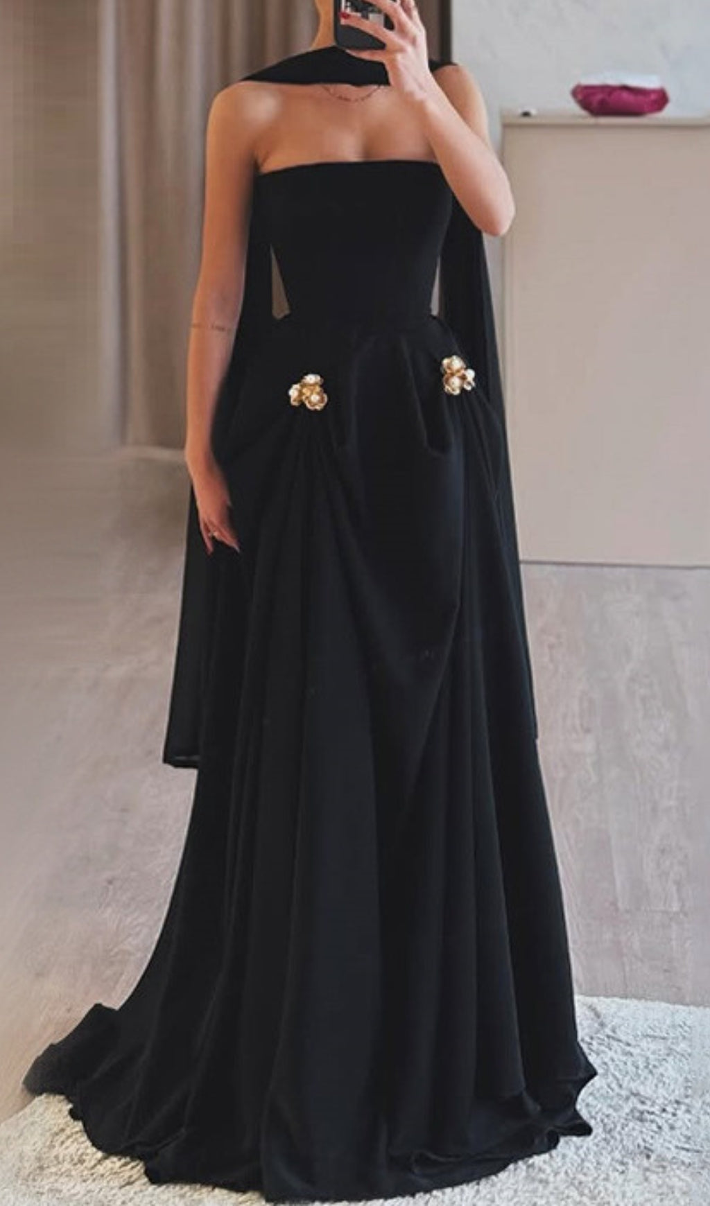 Devan Black Embellished Maxi Dress