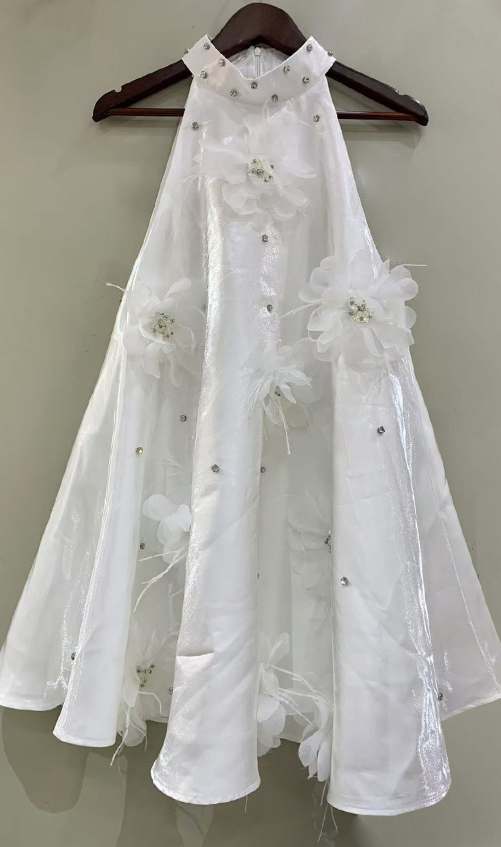 Dusty Halter Flower Mini Dress