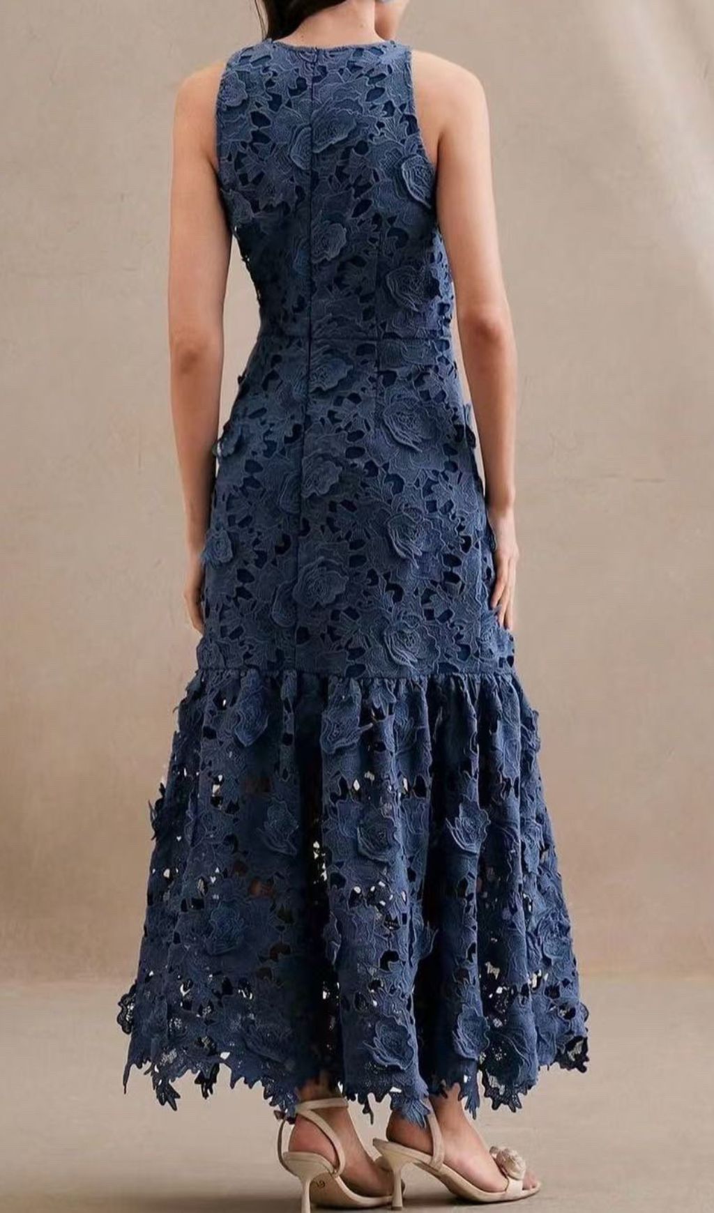 Geraldo Sleeveless Embroidery Maxi Dress