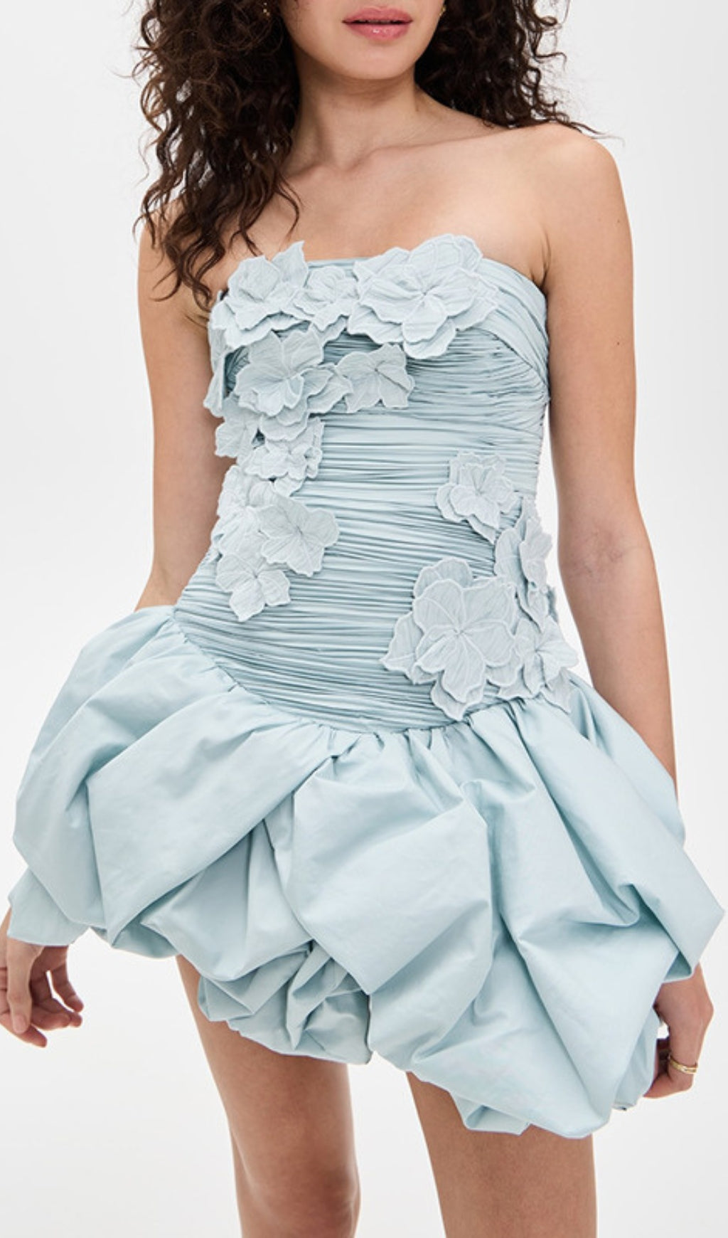 Ernö Strapless Flower Mini Dress