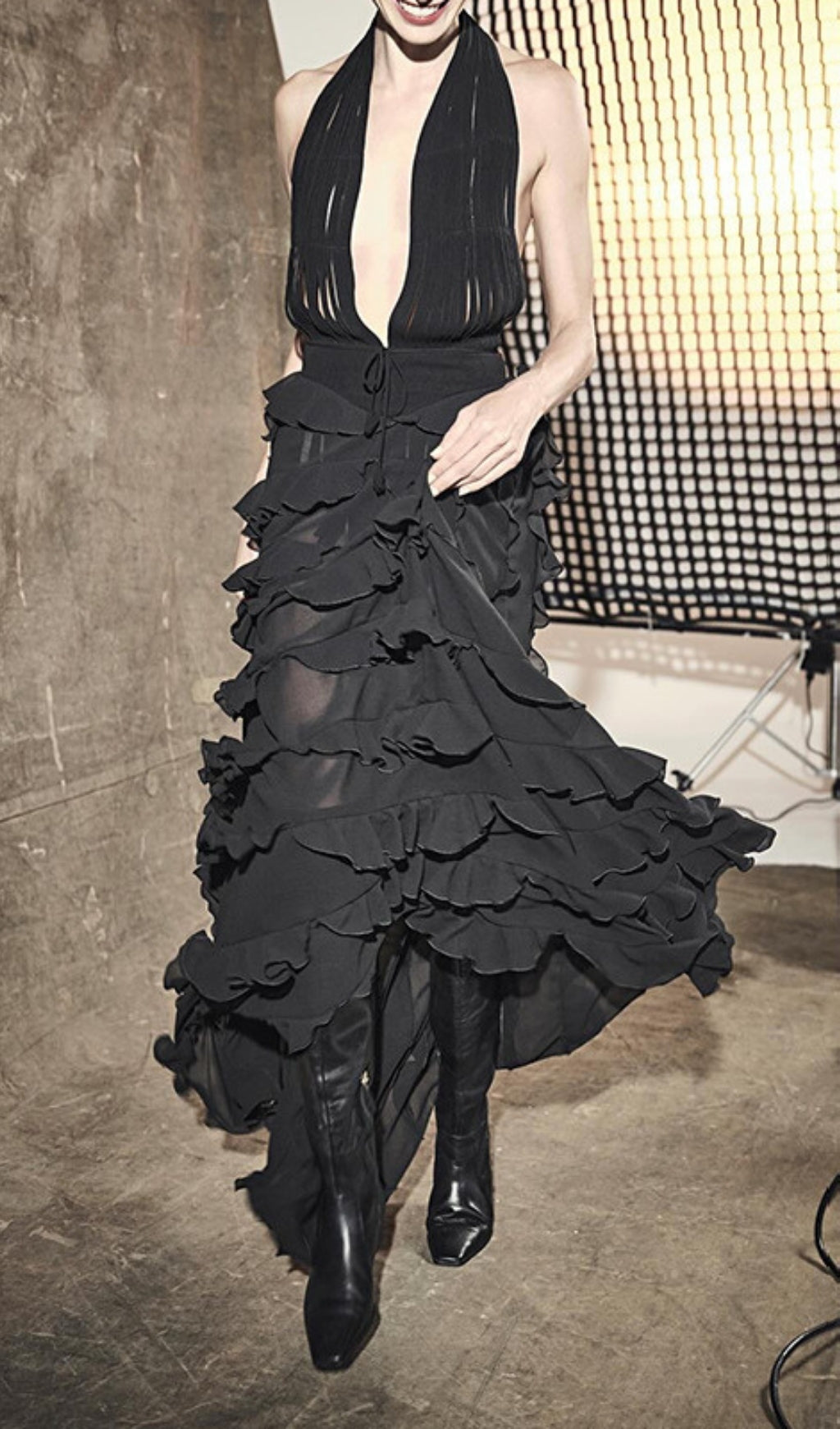 Florence Black Halter Maxi Dress