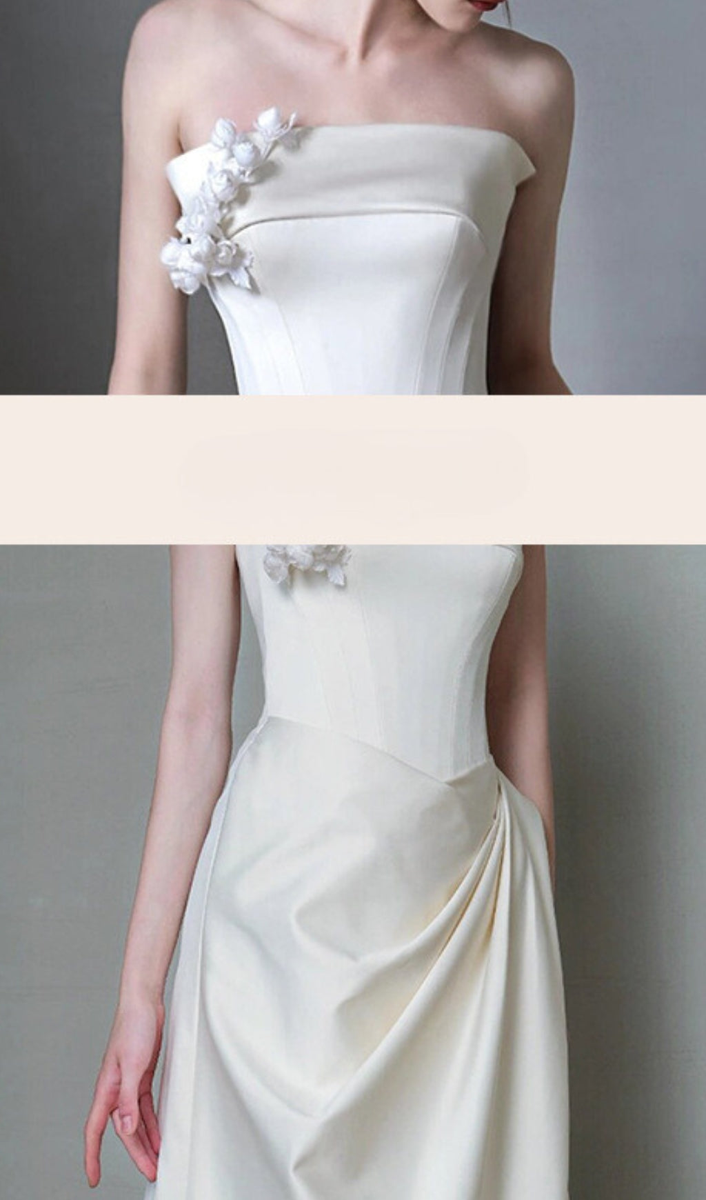 Avia White Satin Corset Wedding Dress