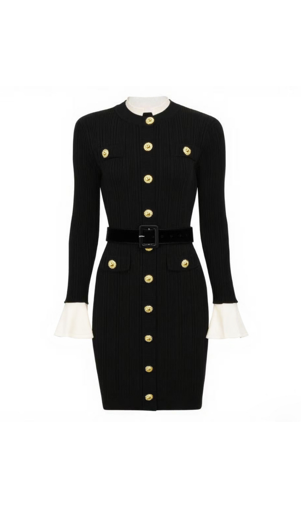 Heather Knit Long Sleeve Mini Dress