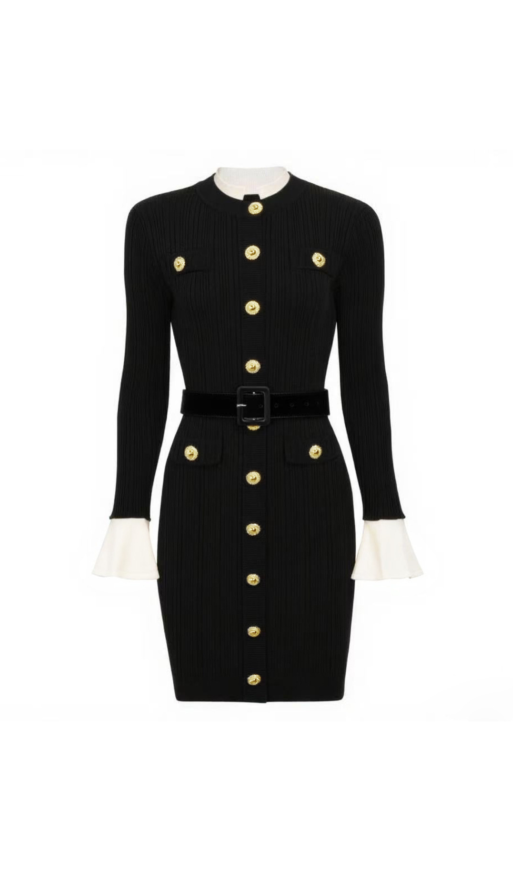 Heather Knit Long Sleeve Mini Dress