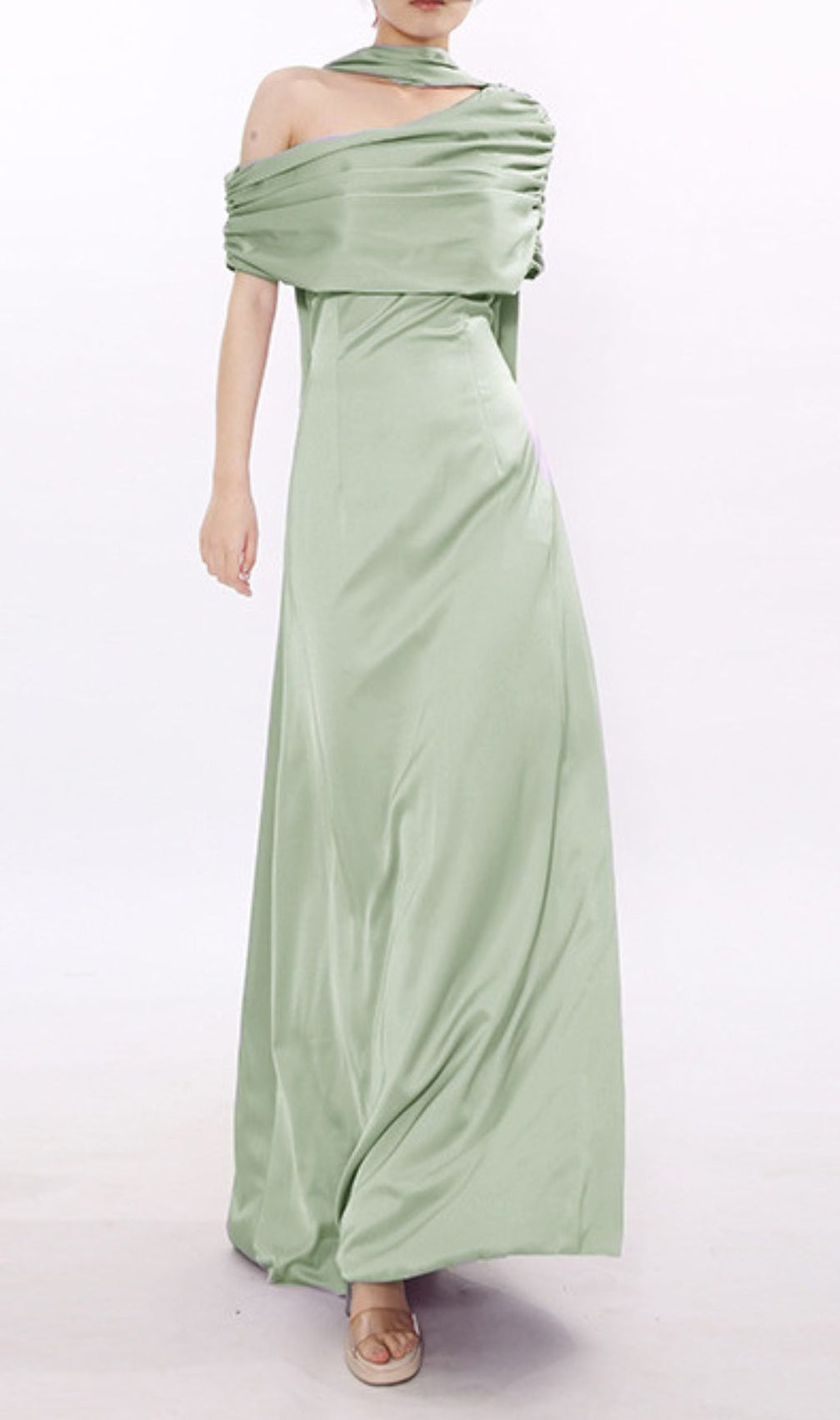 Joost Elegant Lavender Off-Shoulder Maxi Dress