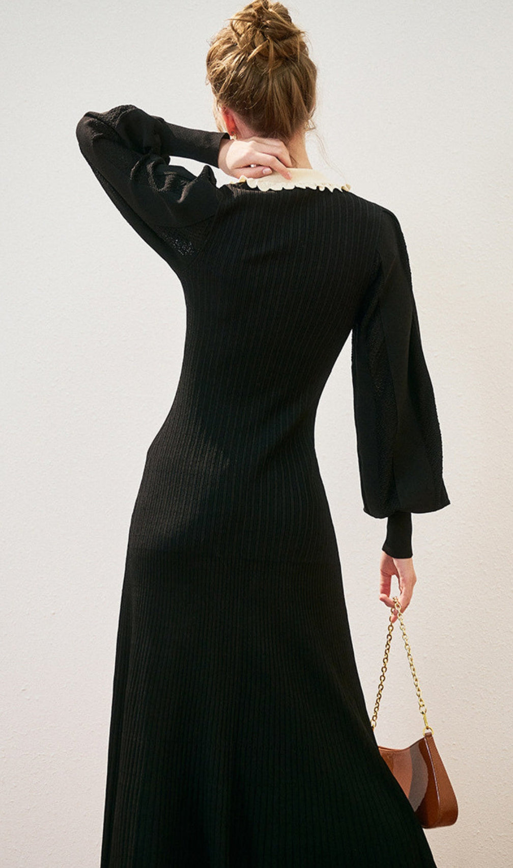 Adorján Flouncy Collars Midi Dress