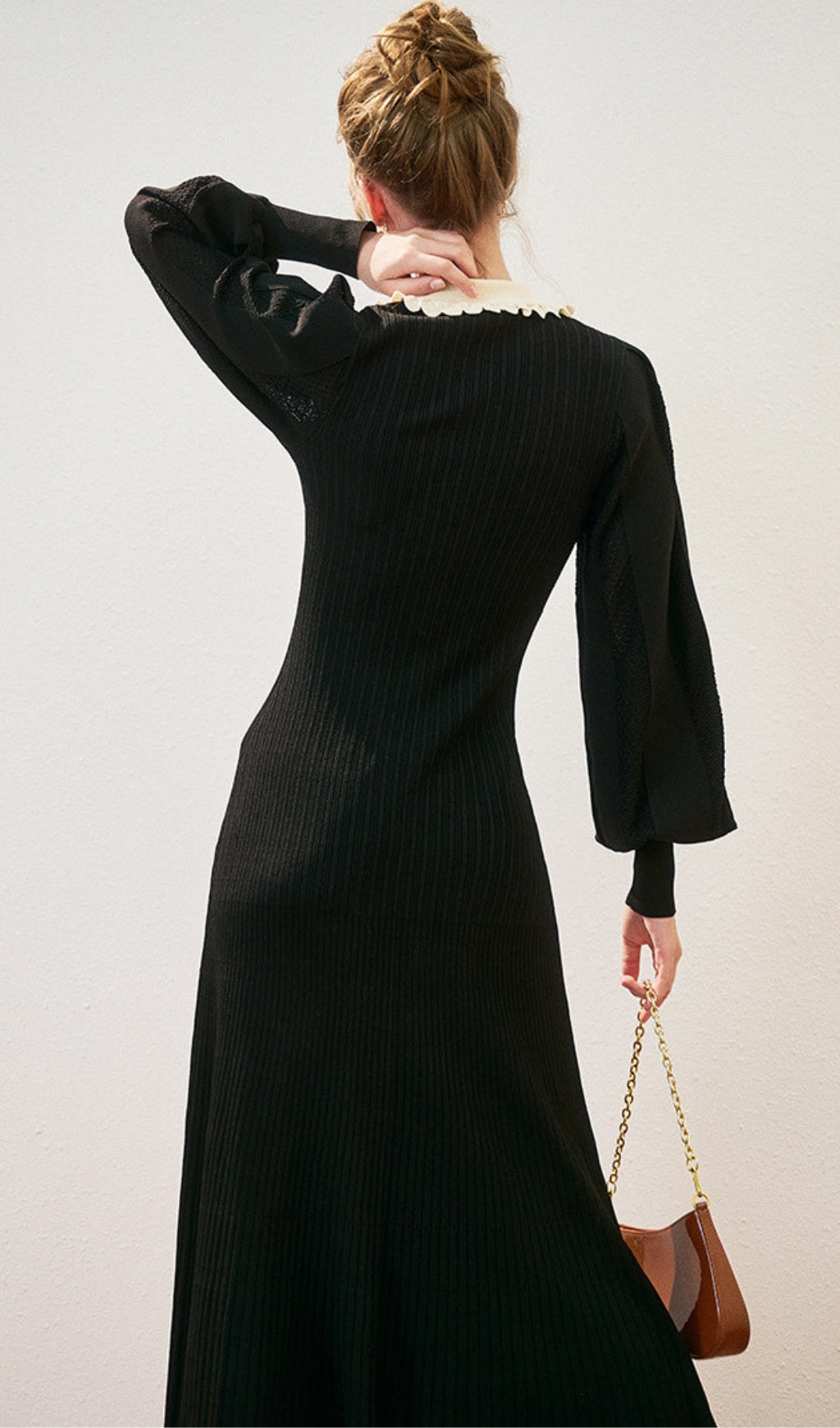 Adorján Flouncy Collars Midi Dress