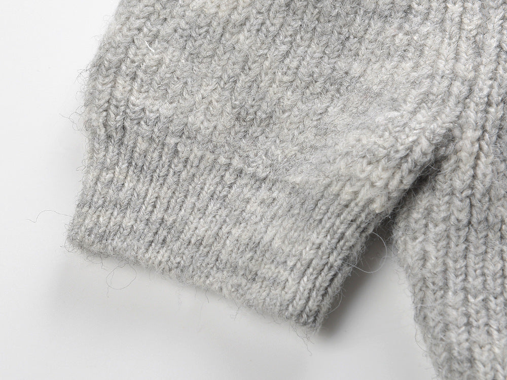 Henrike Luxe Grey Embellished Knit Top - Sparkling Short Sleeve Style