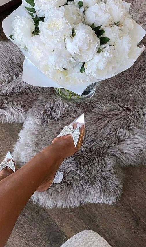 Secret Crystal Butterfly Brooch Heels