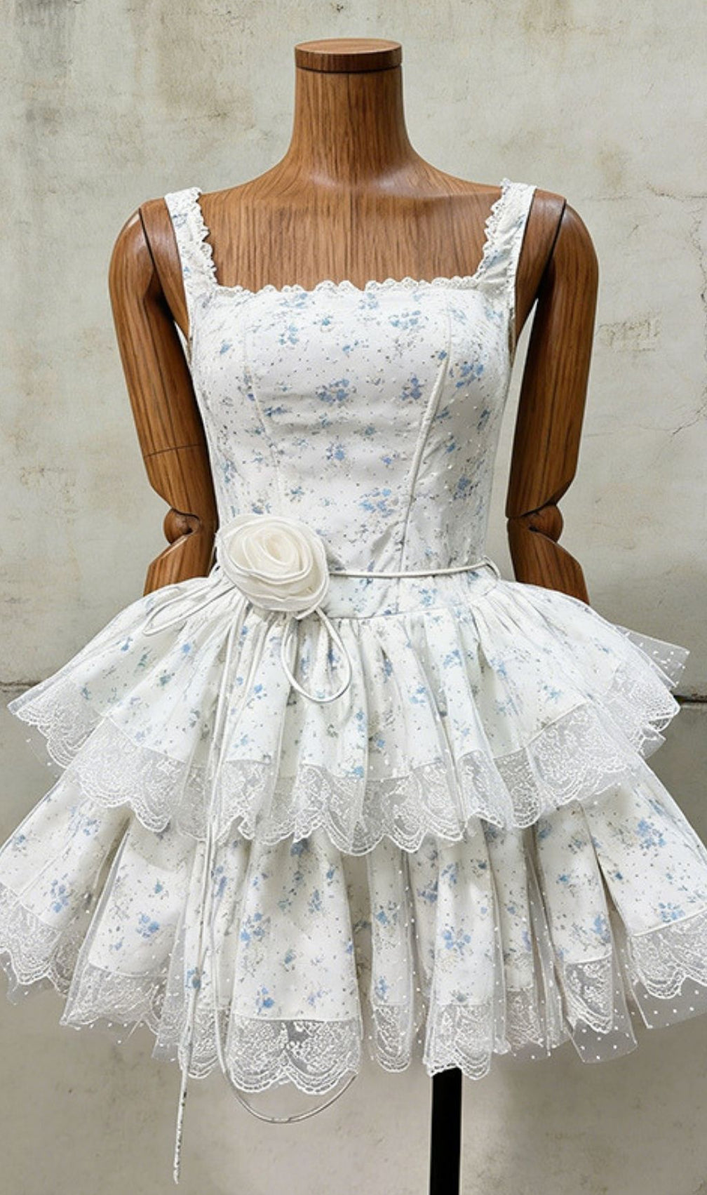 Keaton Dreamy Floral Tiered Mini Dress | Romantic Lace Sundress for Women