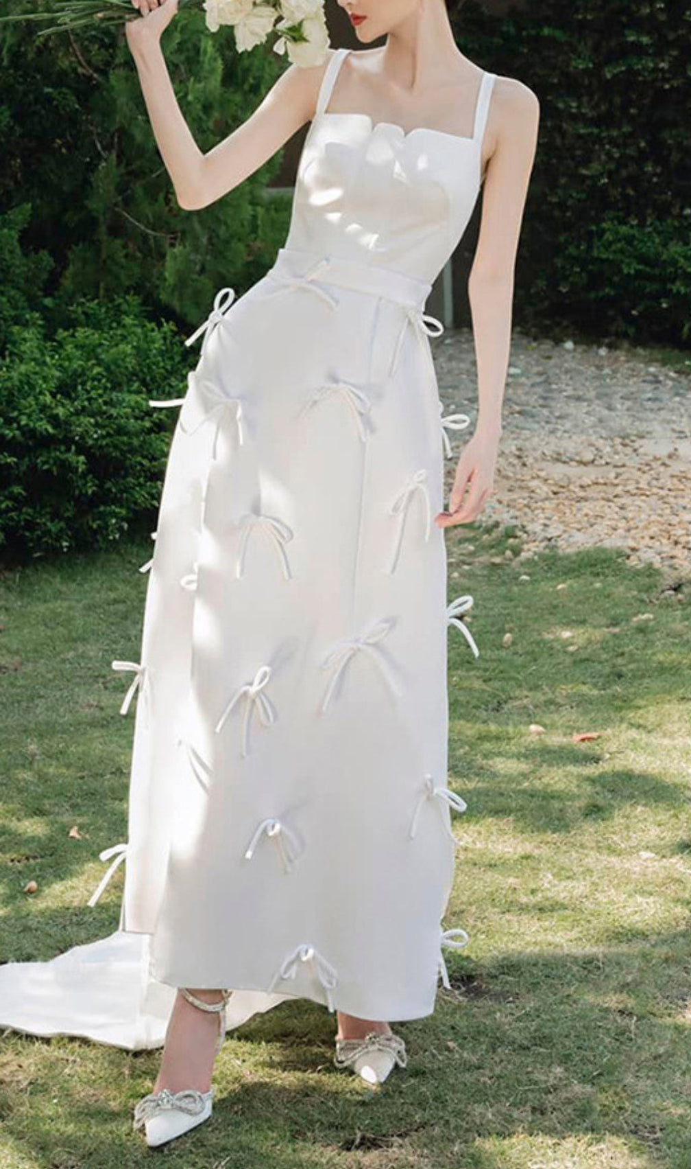 Aphea Bow Embellished Maxi Dress