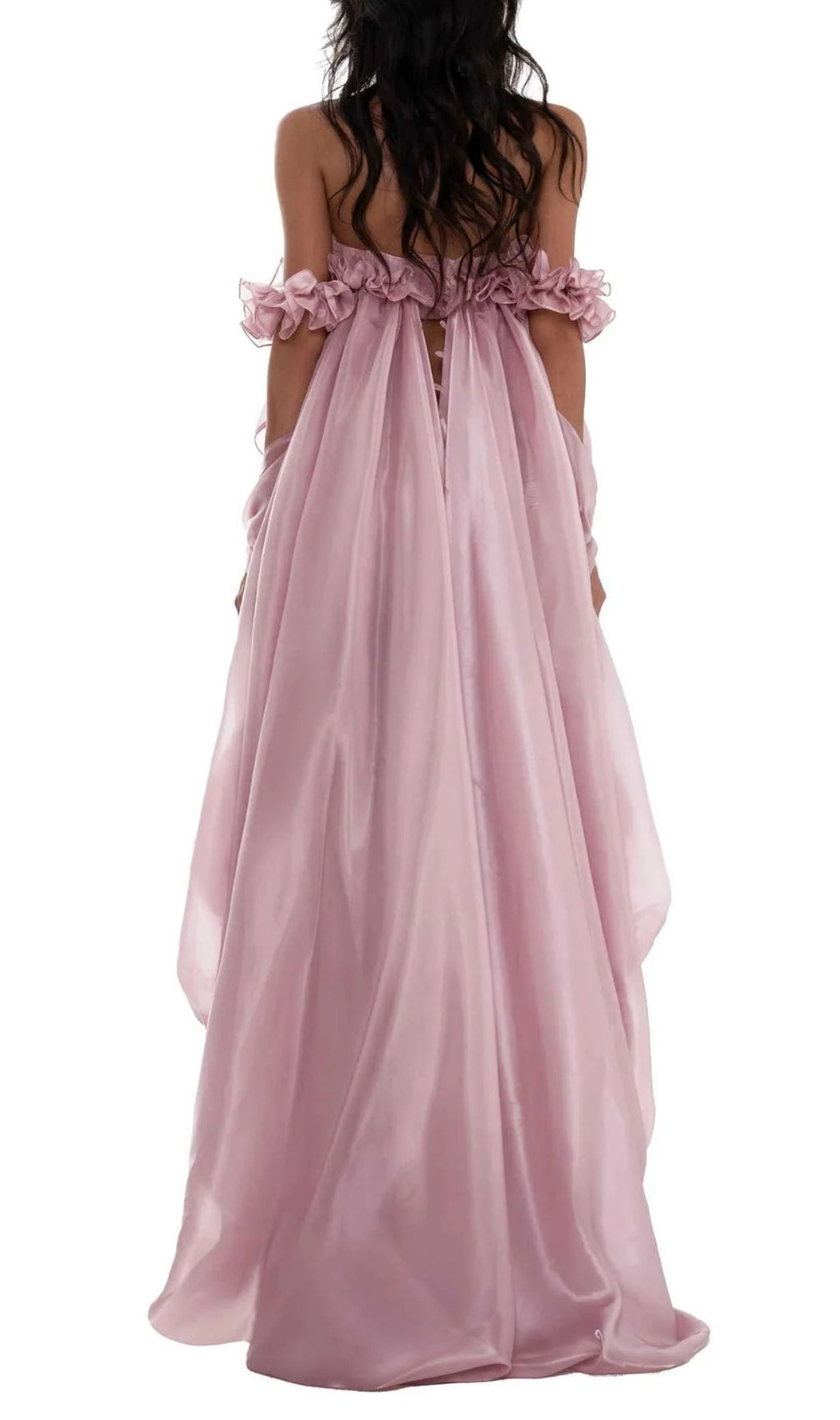 Janeeva Ethereal Ruffle Maxi Dress | Romantic High-Low Off-Shoulder Gown