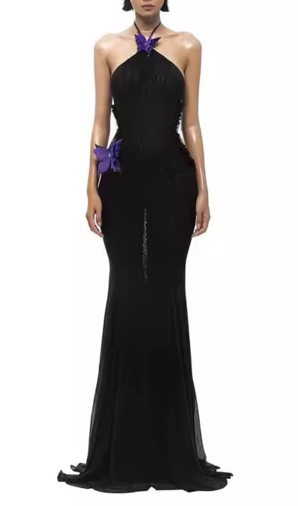 Carina Halter Butterfly Maxi Beach Dress