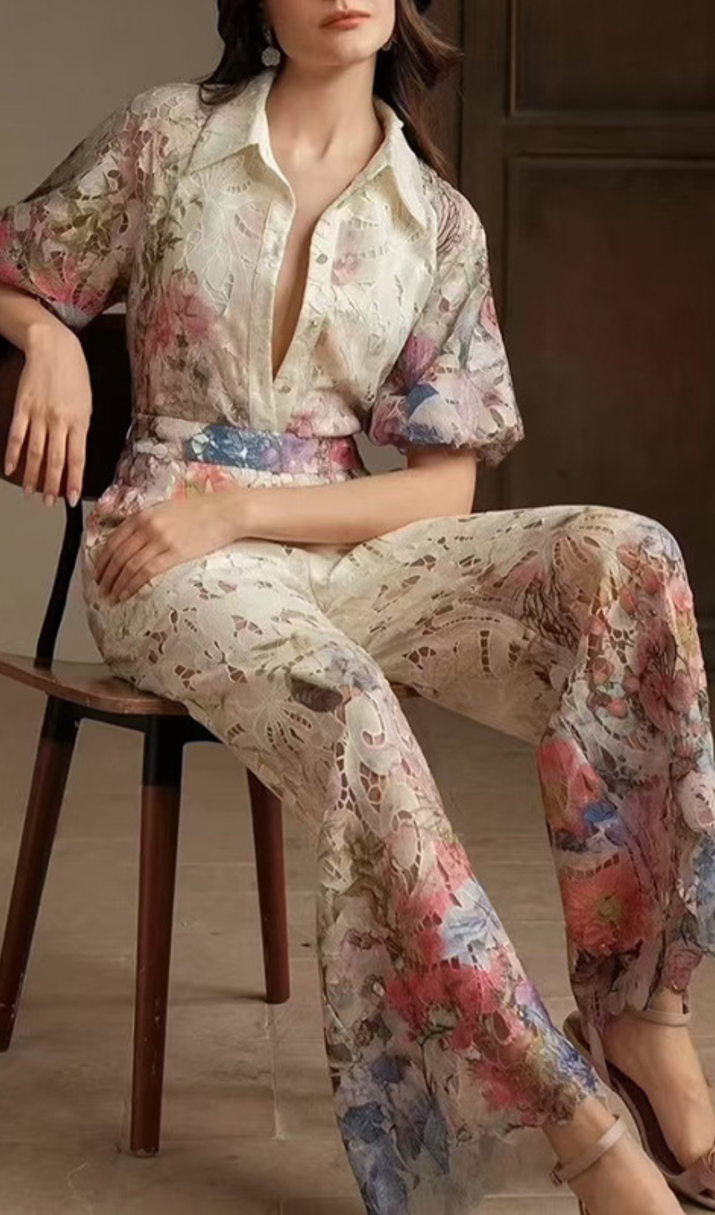 Gayora Flower Printed Two-Piece Set
