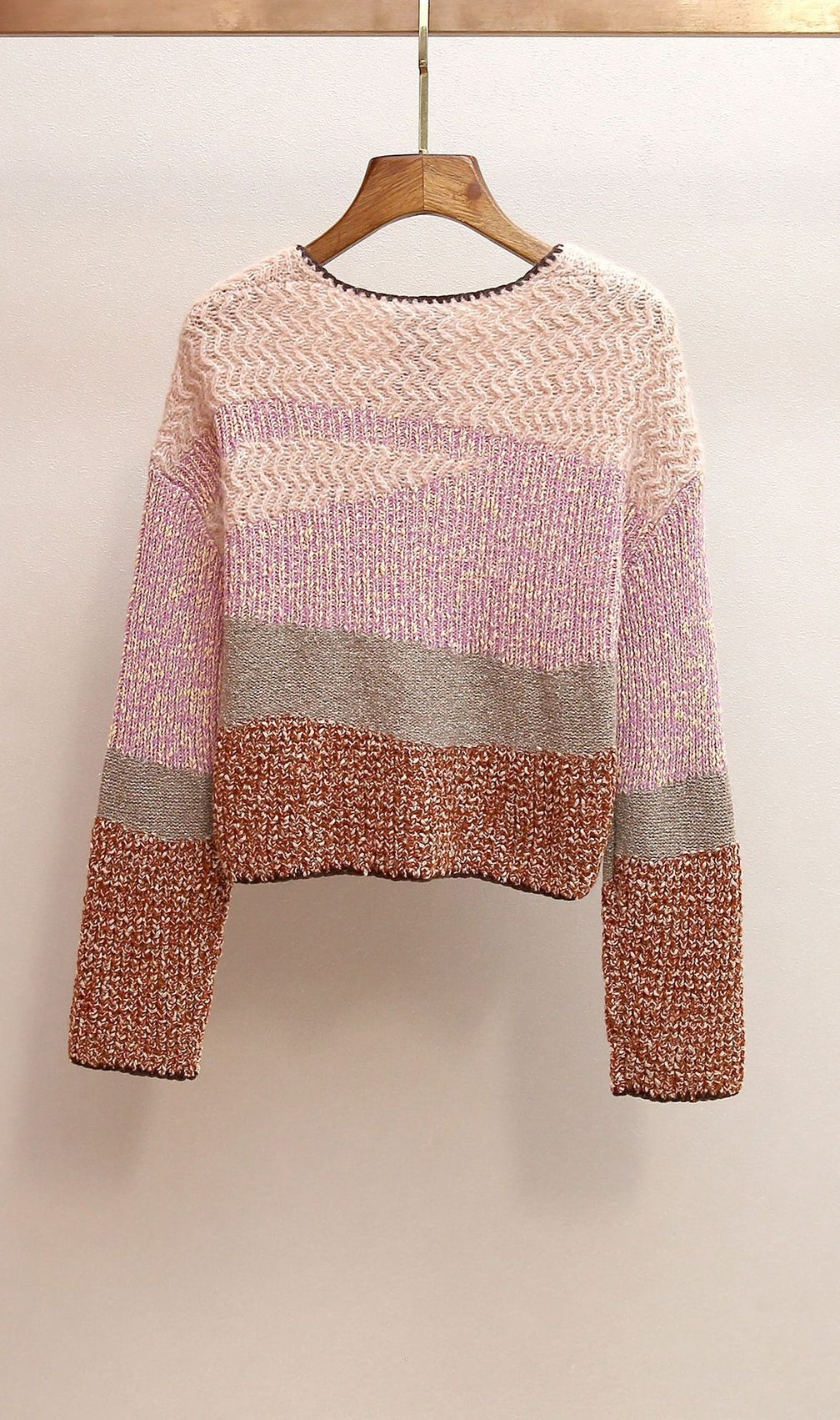 Hasel Multi-Color Striped Knit Cardigan - Chic Boho Layering for Women