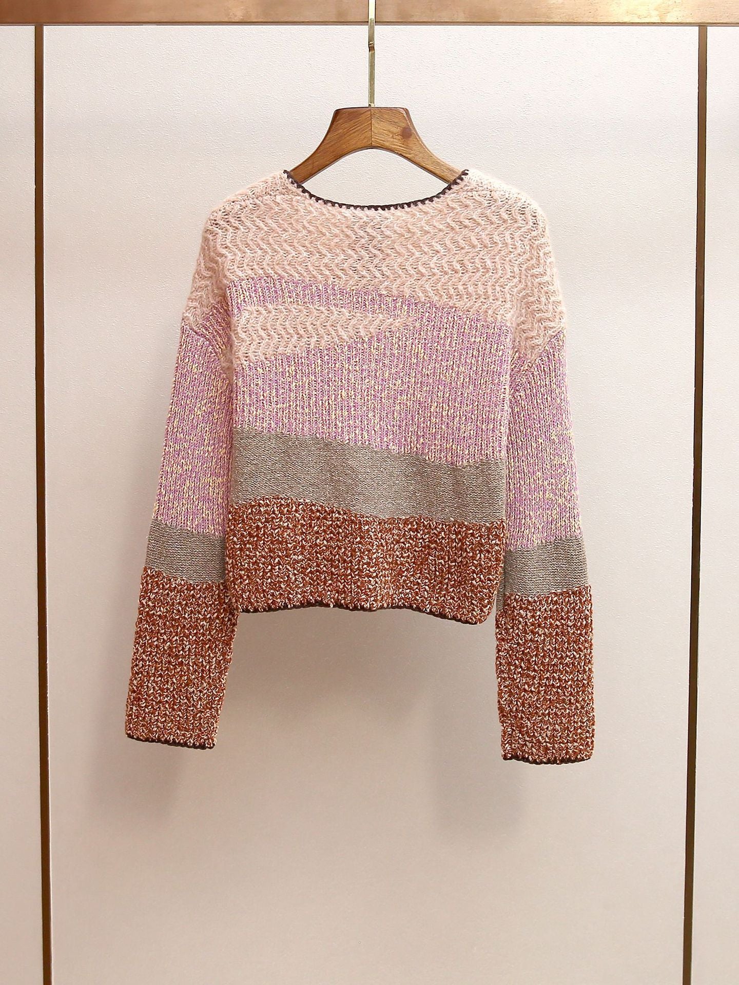 Hasel Multi-Color Striped Knit Cardigan - Chic Boho Layering for Women