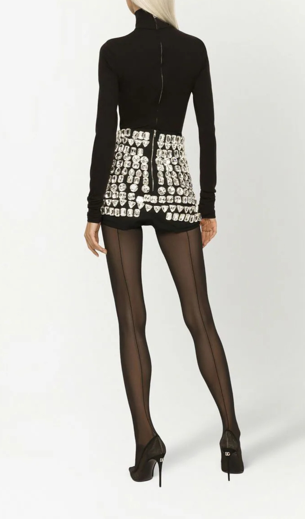 Archie High-Waisted Embellished Short