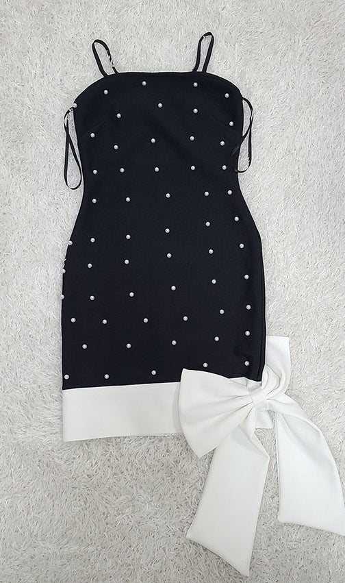 Arohi Bow Decor Bandage Mini Dress
