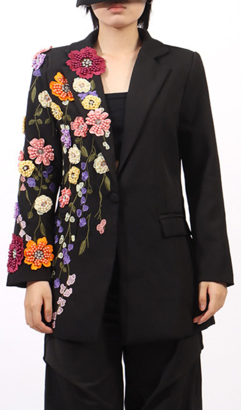 Giordano Flower Beaded Embroidery Blazer