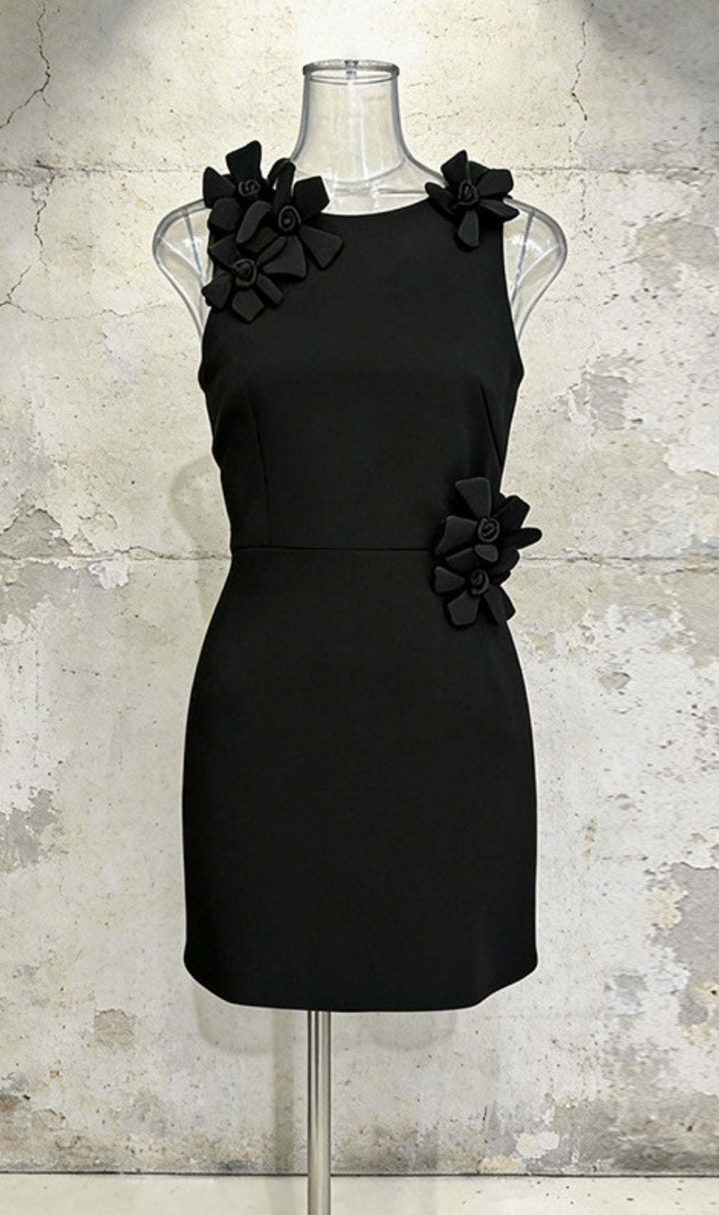 Kenny Elegant 3D Floral Sleeveless Mini Dress for Women