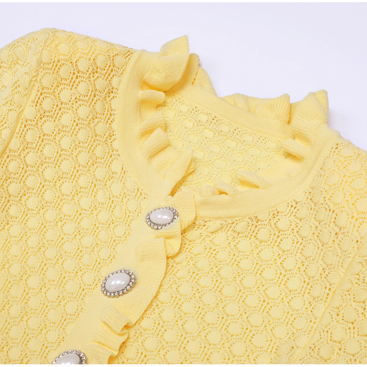 Kaveri Knit Long Sleeve Mini Dress - Chic Yellow Sweater Dress for Women