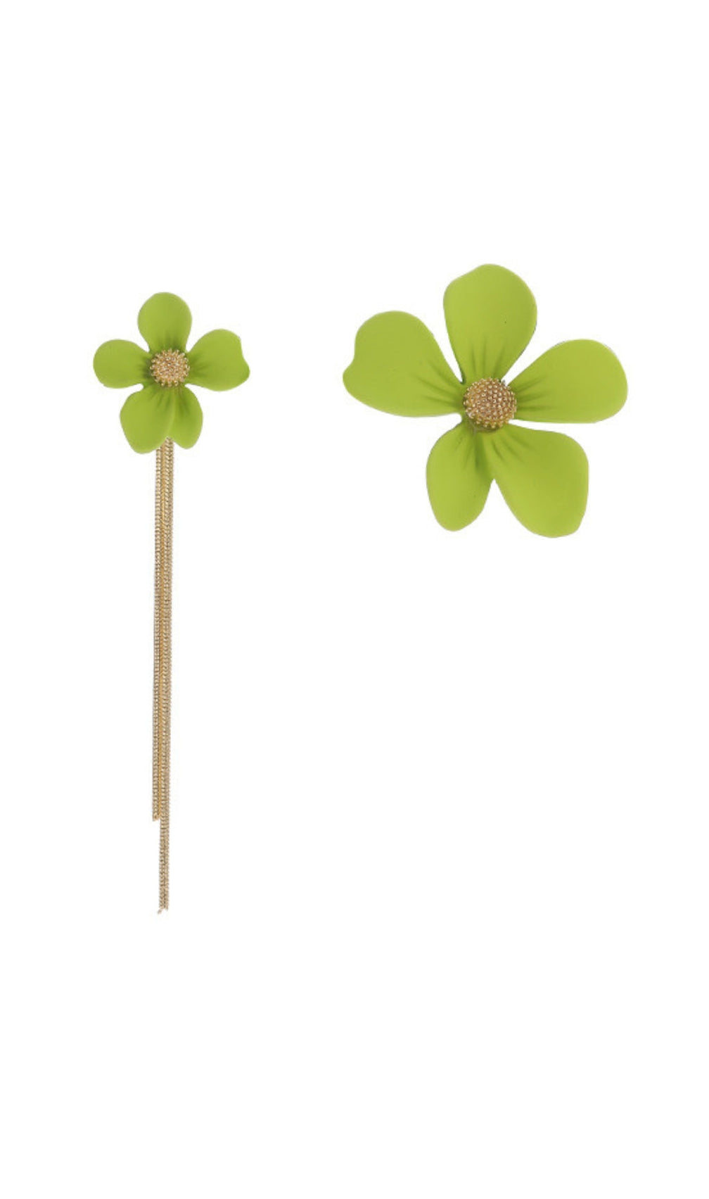 Asymmetrical Tassel Flower Earrings