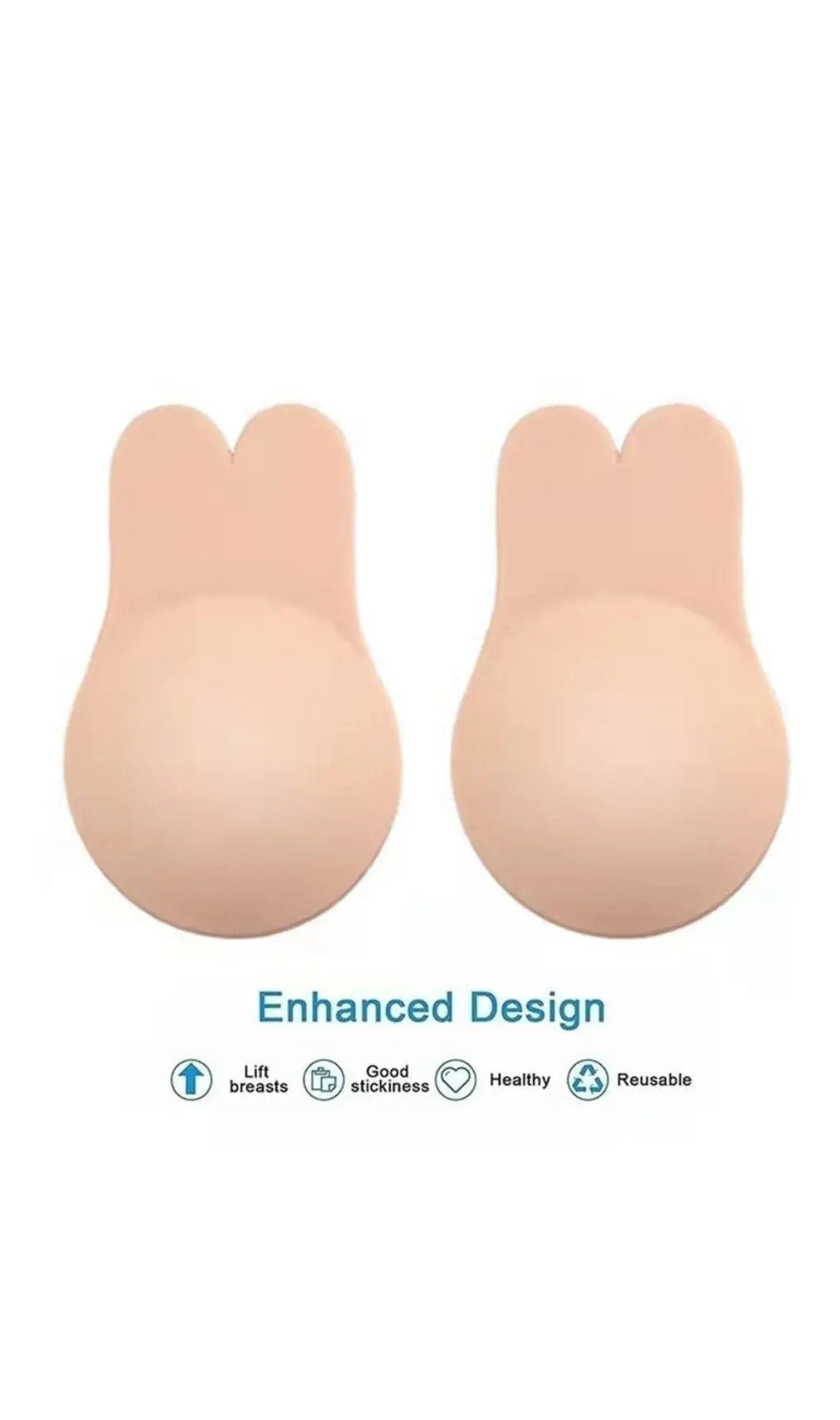 Sticky Invisible Backless Lift Breast Bra - Black