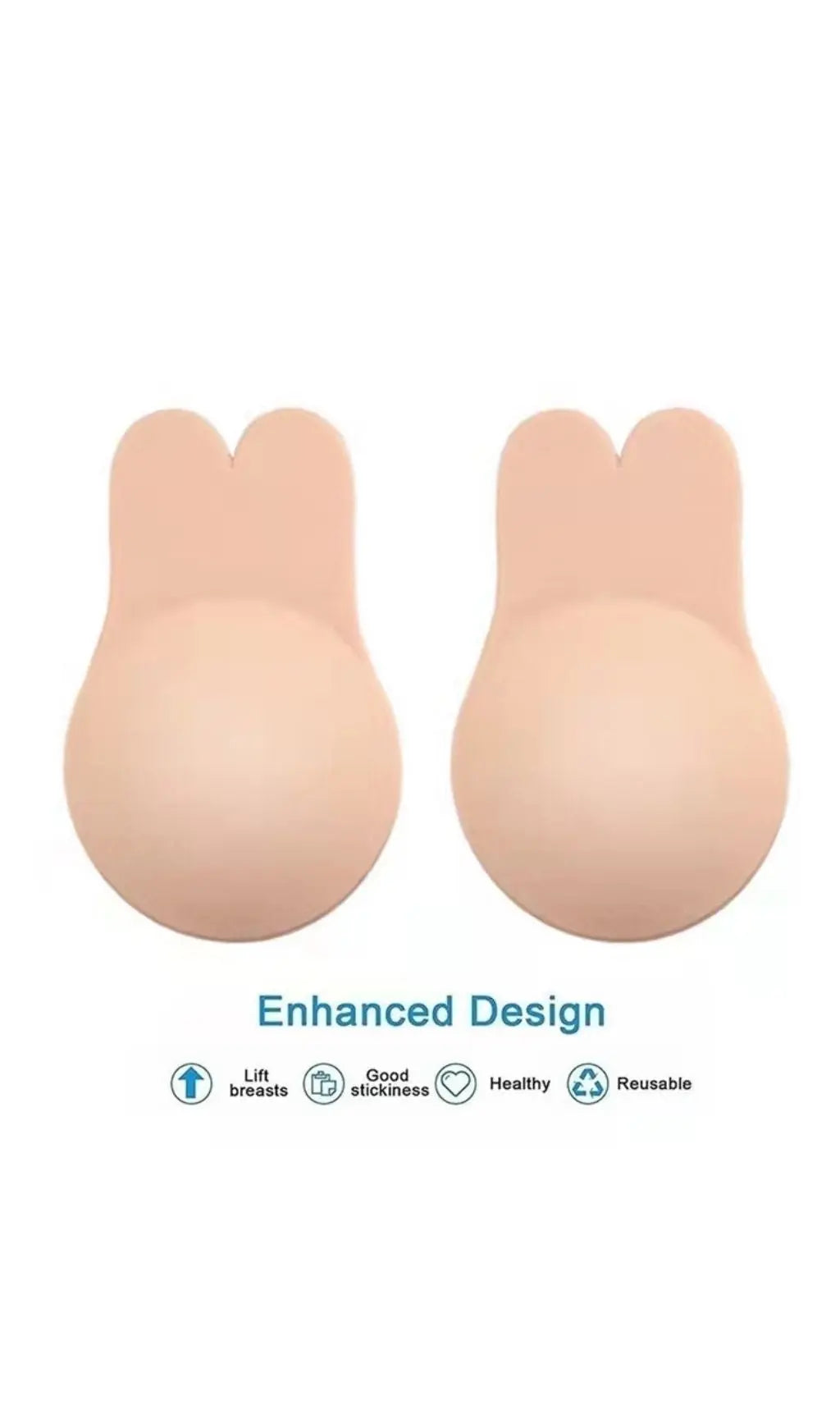 Sticky Invisible Backless Lift Breast Bra - Black