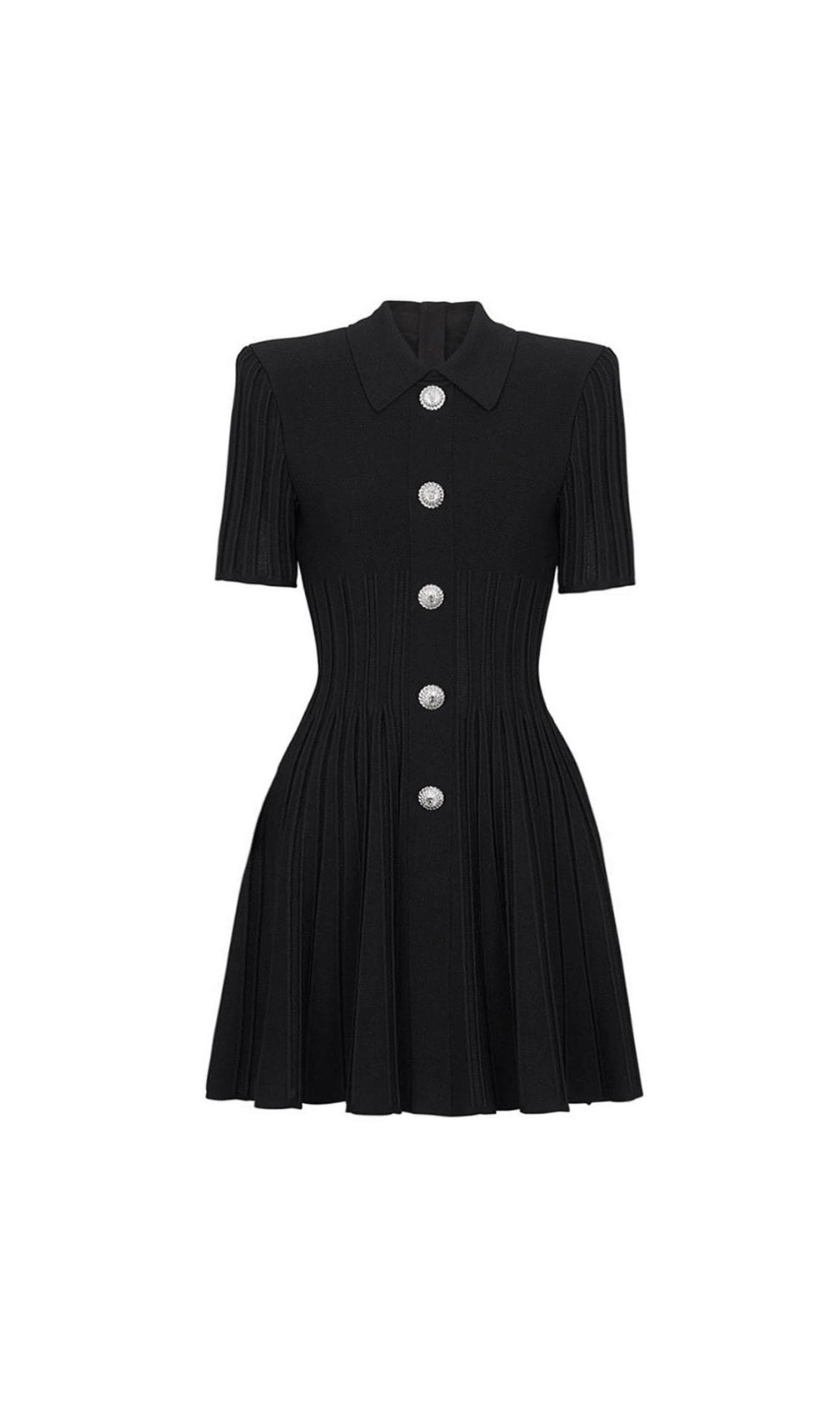 Eliezer Lapel Knit Mini Dress