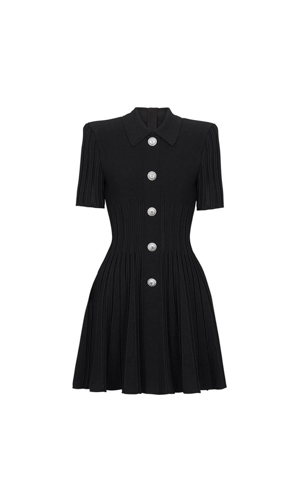 Eliezer Lapel Knit Mini Dress