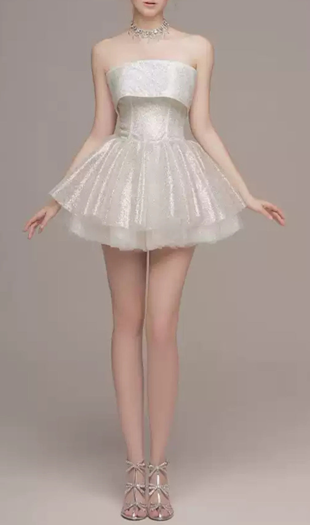 Elise Strapless Mesh Mini Dress