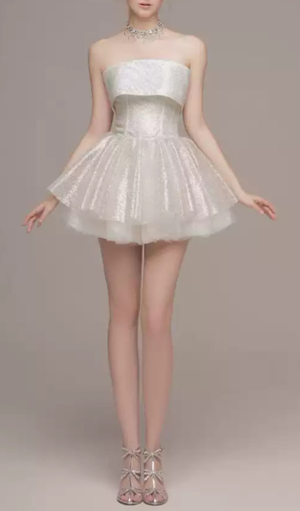 Elise Strapless Mesh Mini Dress