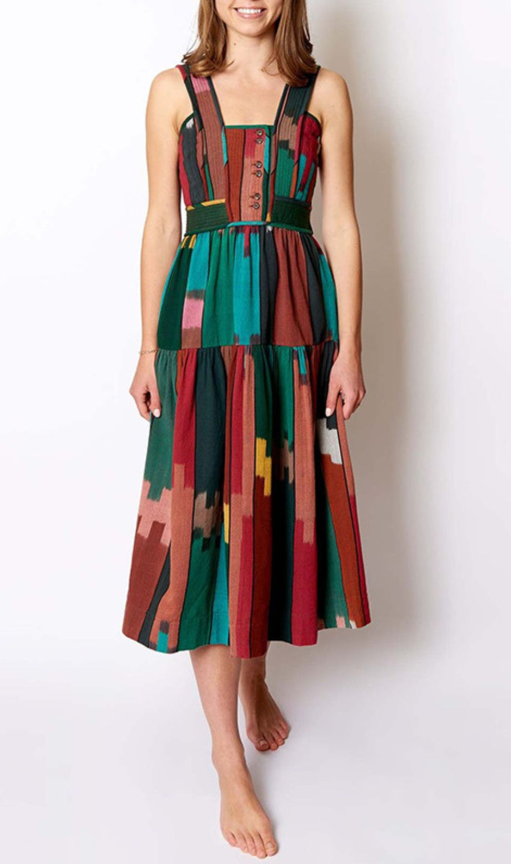 Geneva Strappy Printed Midi Dress