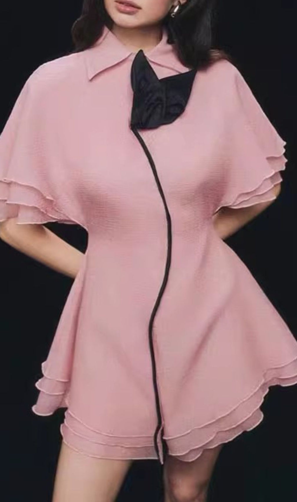 Glenda Pink Embellished Mini Dress