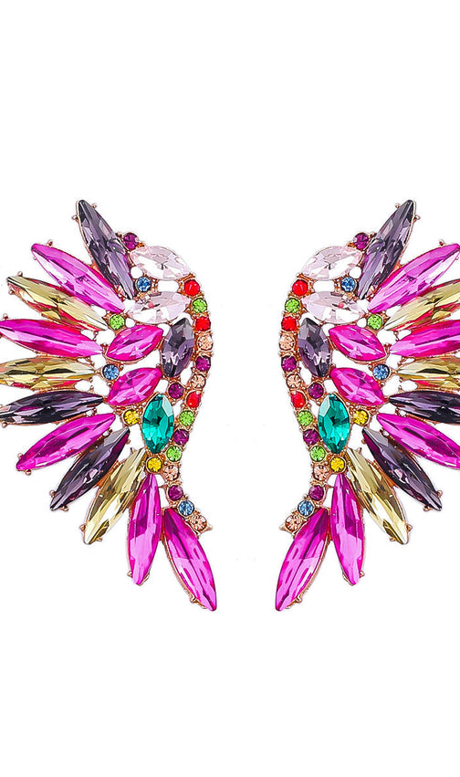 Rainbow Rhinestone Earrings